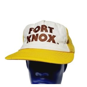 Vintage Fort Knox Yellow Snapback Hat Cap